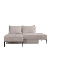 ECKSOFA Mit Schlaffunktion MOOKA 4in1-Multifunktions-System Stoff Velo Links Beige - Beige, Holz/Textil (145/160cm) - Kaiser Möbel