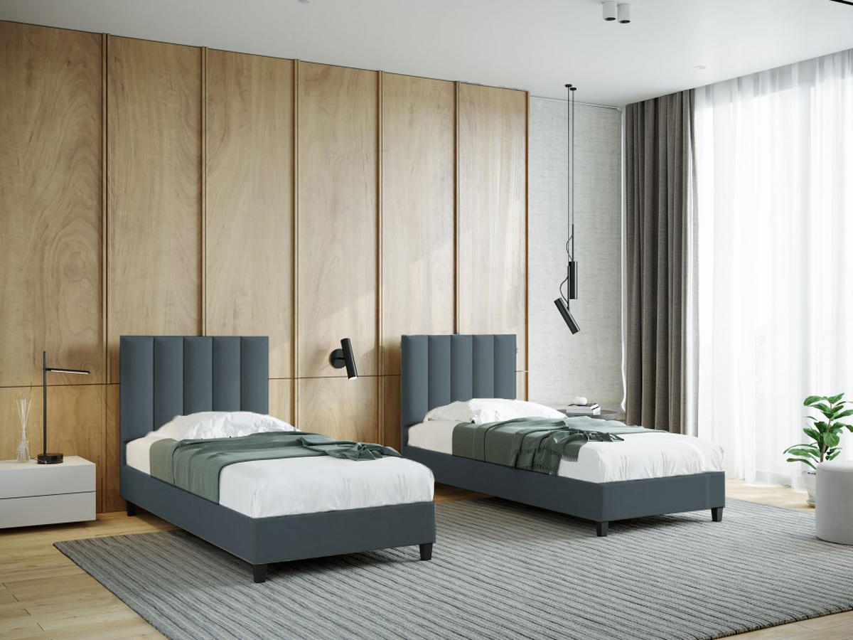 BOXBETT Kongo 80x200 cm, Kinderbett, dunkelgrau - Grau, Holz/Kunststoff (80/200cm) - Margaret Hadas24
