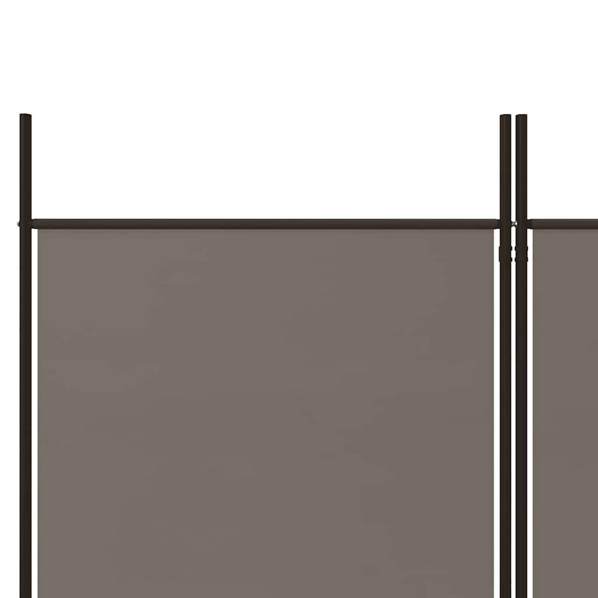 PARAVENT 6-TLG. Anthrazit 300/200 Cm Stoff - Anthrazit, Textil (300/200/300cm) - vidaXL