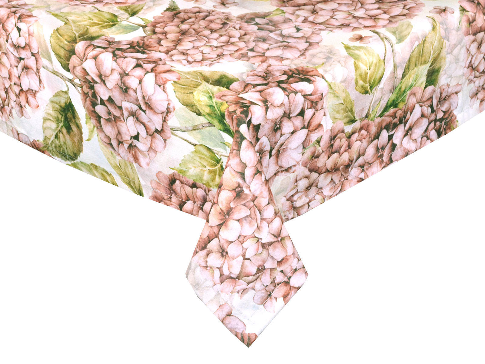 TISCHDECKE Landlust-Hortensie burgundy-rose 110/110 cm - Hellrosa/Dunkelrosa, Textil (110/110cm) - beties Heimtextil