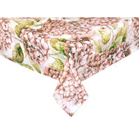 TISCHDECKE Landlust-Hortensie burgundy-rose 130/220 cm - Hellrosa/Dunkelrosa, Textil (130/220cm) - beties Heimtextil