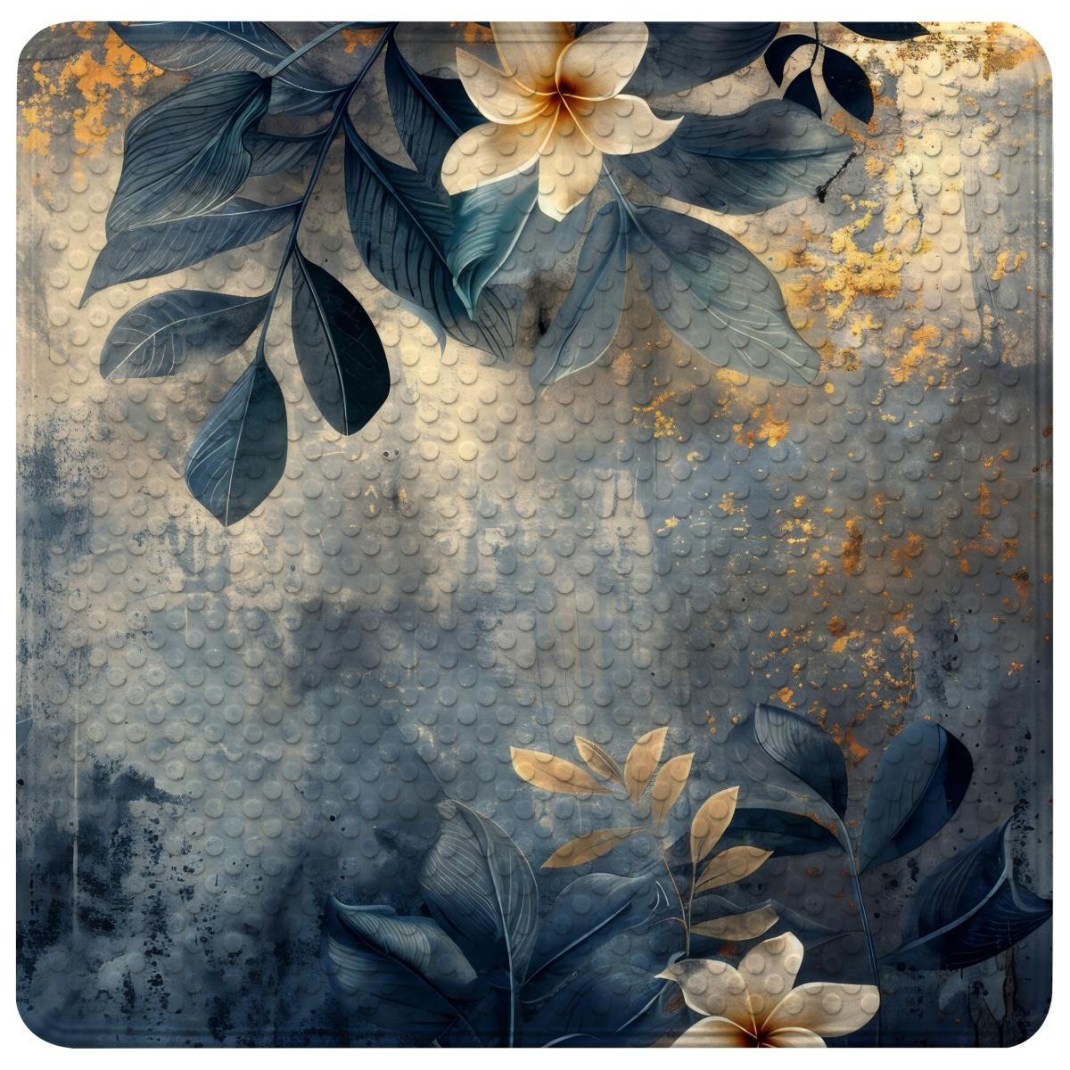 BADEMATTE Lilybud - Grün, Kunststoff (53/53cm) - Sanilo