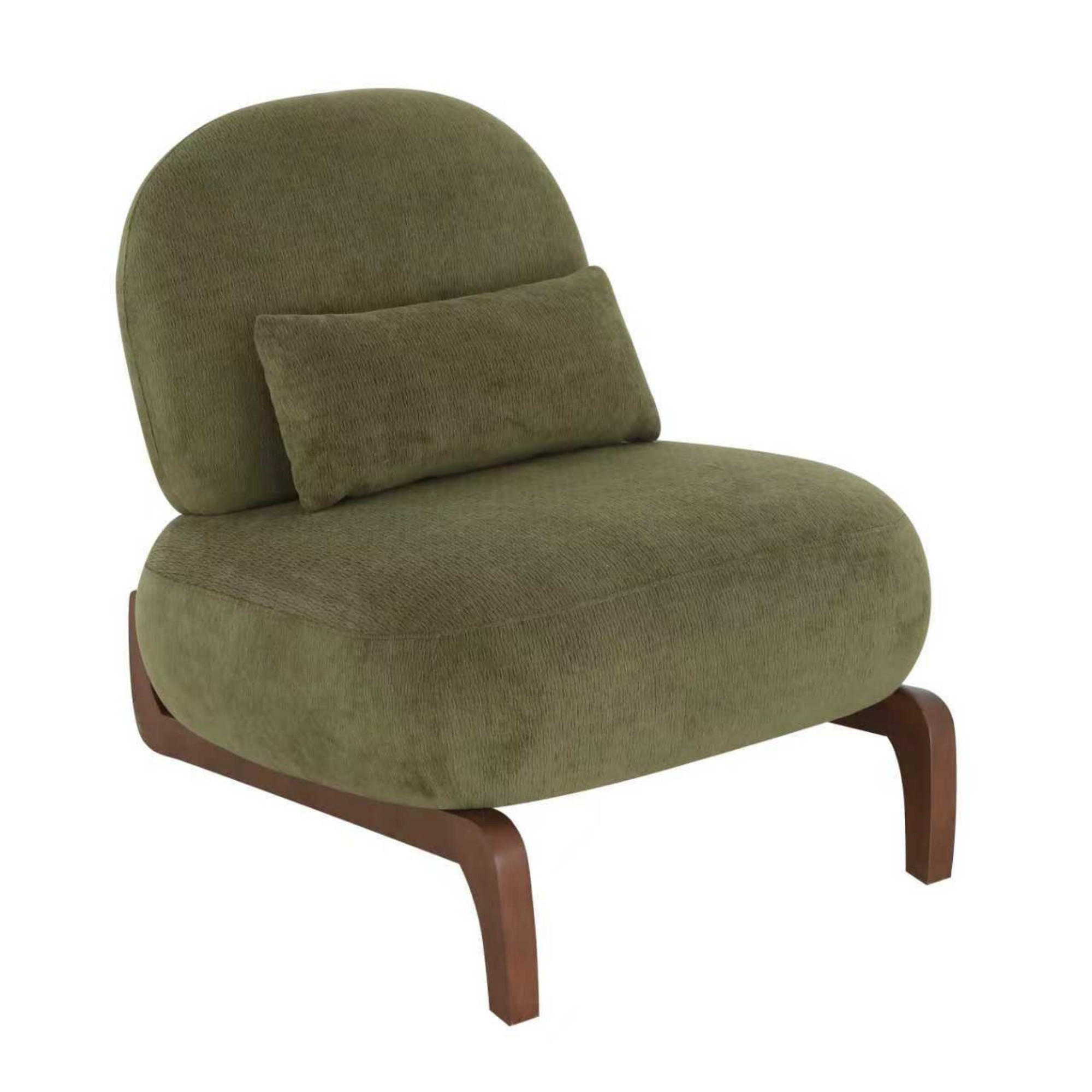 SESSEL Relaxsessel,ohne Armlehnen,Massivholzrahmen,Samtstoff, Grün - Grün, Holz (72.2/69.9/86.9cm) - LVHOM
