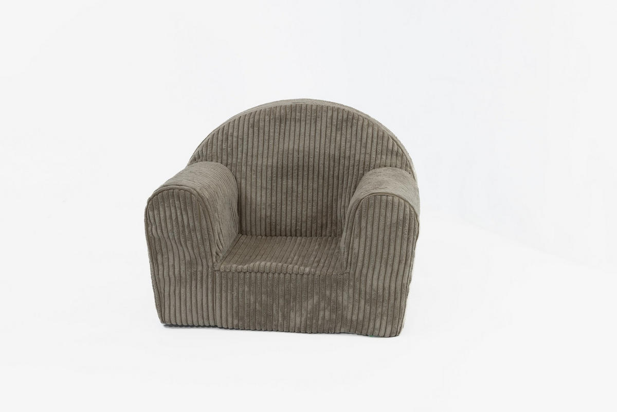 KINDERSESSEL MINI aus Kuschel-Cord in Braun - Braun, Textil (40/39/33cm) - Fortisline