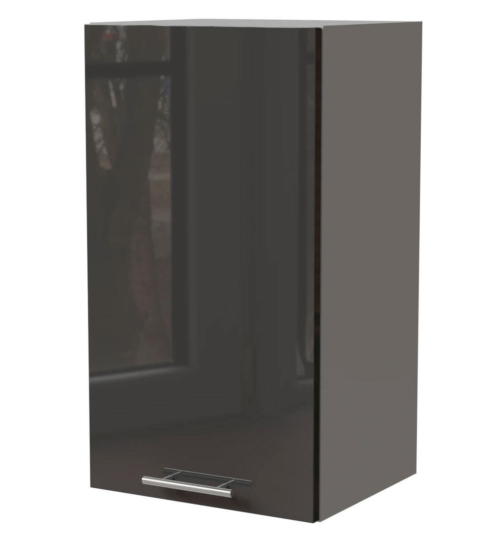Feldmann-Wohnen Küchenhängeschrank Graphit, Grau 40x72x32.5 cm