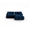 MODULARES-ECKSOFA rechts Bellis aus Samt königsblau 3 Sitzplätze - Blau, Textil (157/191cm) - Micadoni