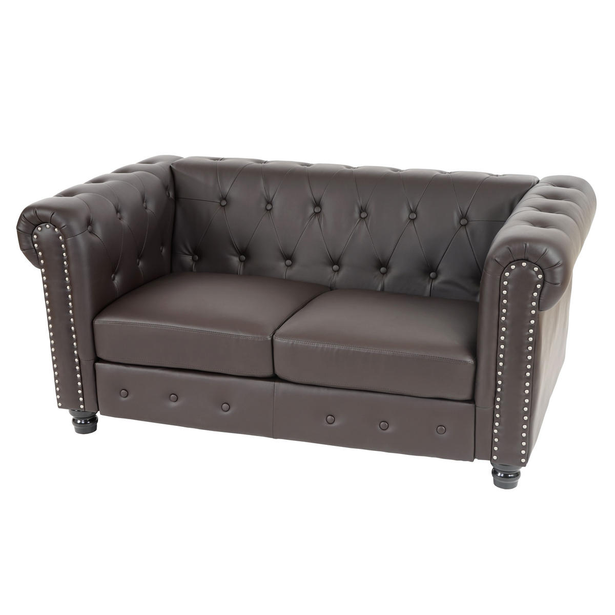 LUXUS 2ER SOFA LOUNGESOFA Braun - Braun, Textil (160/74/90cm) - MCW