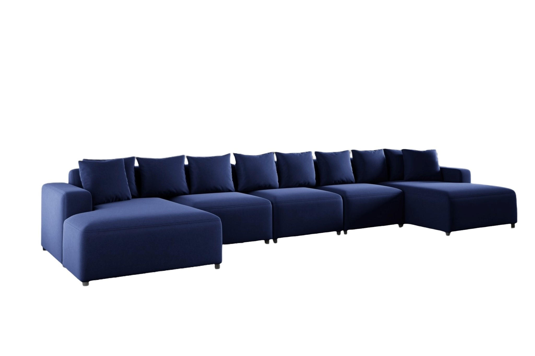 WOHNLANDSCHAFT Megan Xl In Salvador - Dunkelblau, Holzwerkstoff/Textil (517/75/165cm) - Fun Möbel