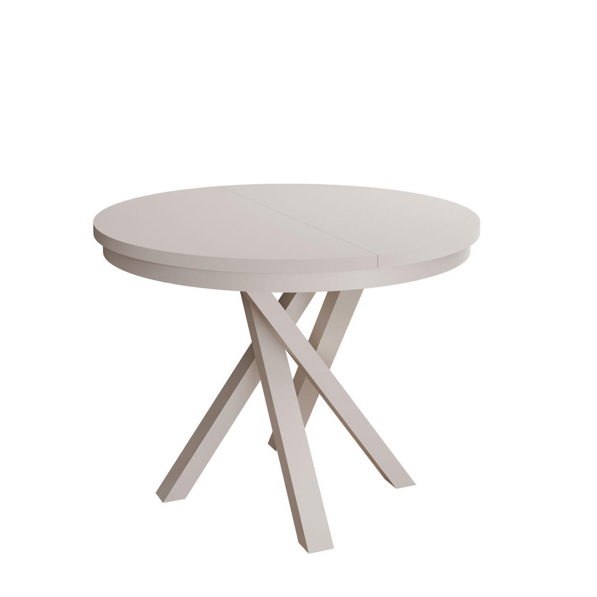 Ausziehbarer Esstisch LUMI, Kaschmir - Kaschmir, Holzwerkstoff (100/100/75cm) - Lookway