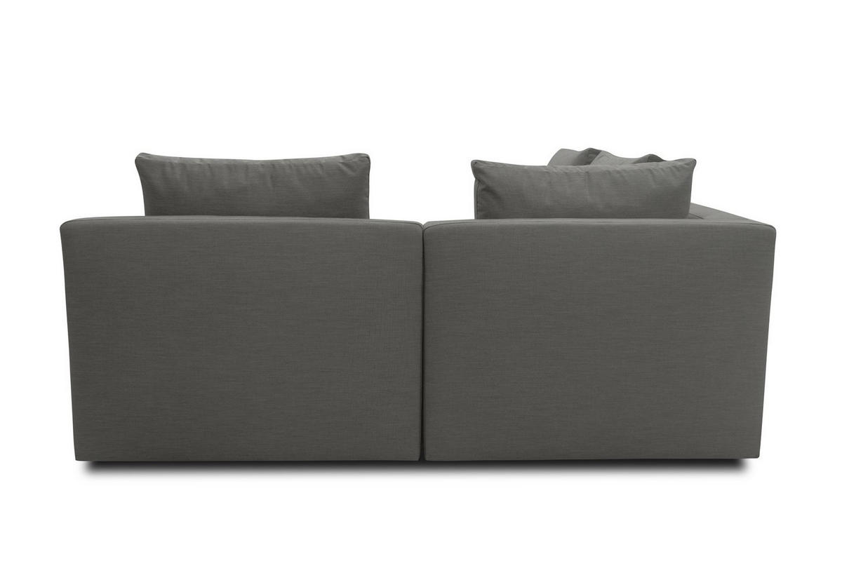 GARTENLOUNGE-SET 2 Bozhana mit Outdoorbezug in anthrazit - Anthrazit, Kunststoff - 58aufmkessel