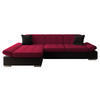 ECKSOFA Malwi, Seite: Links - Rot, Holz/Textil (278/161cm) - MIRJAN24