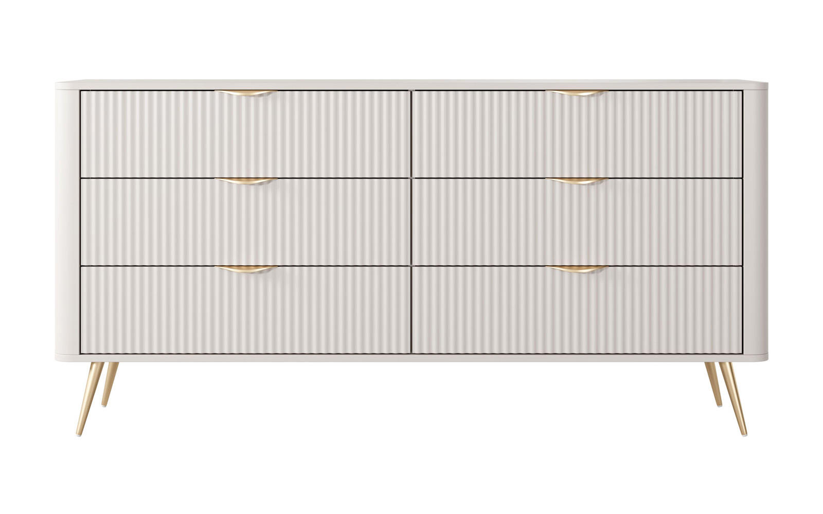 SCHUBLADENKOMMODE Lante beige 163 / 38 / 81cm - Beige, Holz/Holzwerkstoff (163/81/38cm) - Feldmann-Wohnen