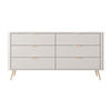 SCHUBLADENKOMMODE Lante beige 163 / 38 / 81cm - Beige, Holz/Holzwerkstoff (163/81/38cm) - Feldmann-Wohnen