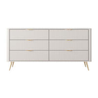 SCHUBLADENKOMMODE Lante beige 163 / 38 / 81cm - Beige, Holz/Holzwerkstoff (163/81/38cm) - Feldmann-Wohnen