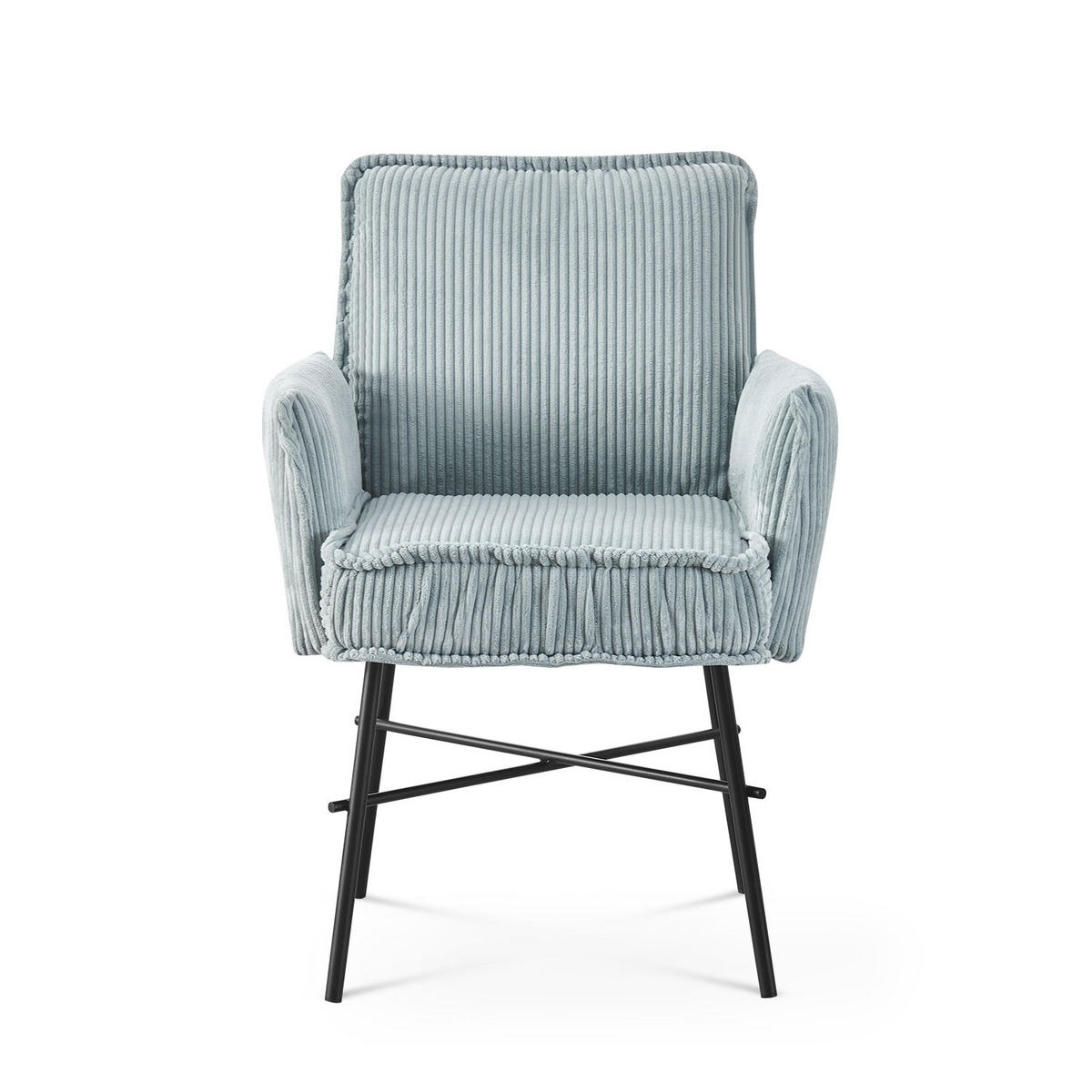 ARMLEHNSTUHL JÜRGEN Hellblau - Hellblau, Metall (63/84/63cm) - B&D Home