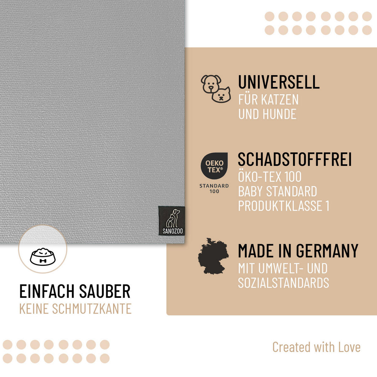 NAPFUNTERLAGE, Öko-Tex, Blattform Pflaume 60 x 90 cm - Pflaume, Textil (90/60cm) - SANOZOO