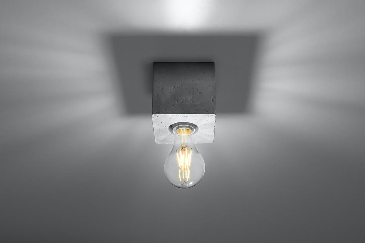 LED DECKENLEUCHTE ARIZ Grau Beton - Grau, Stein (10/10/10cm) - Sollux Lighting