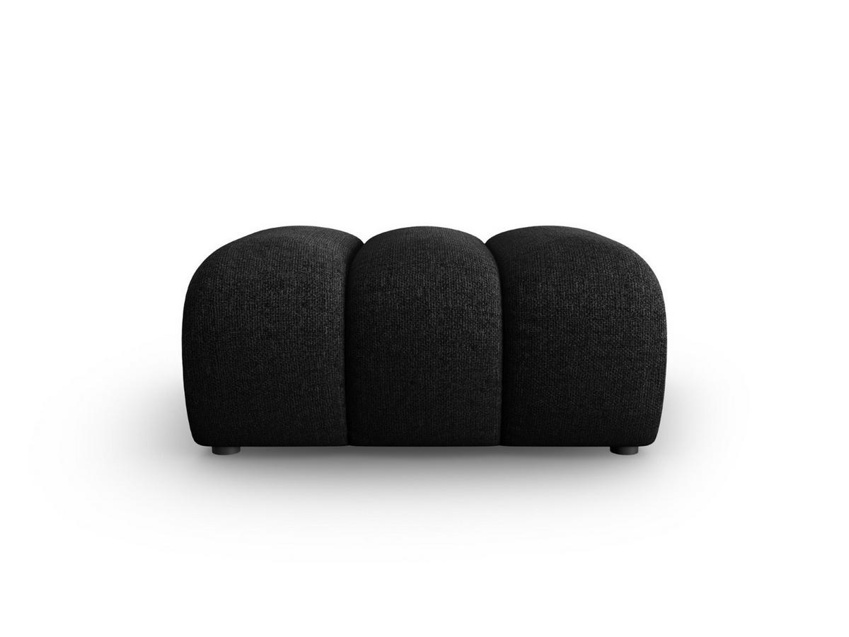 POUF Lupine aus Chenille-Stoff schwarz - Schwarz, Textil (95/43/92cm) - Micadoni