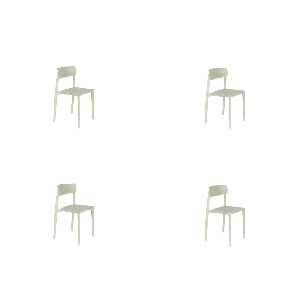 ESSZIMMERSTUHL Clive - Grün - 47/48/79 cm - 4er-Set - Grün, Kunststoff (48/79/47cm)