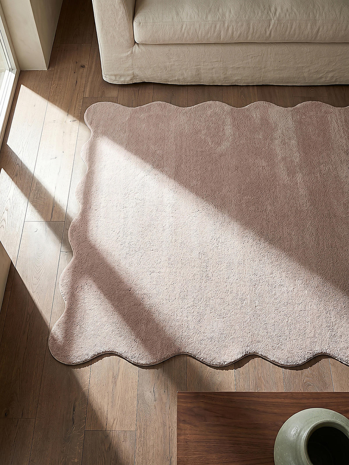 HOCHFLORTEPPICH Antirutsch Uni TIRSO Polyester Puderrosa 140 x 200 cm - Rosa, Textil (140/200cm) - KADIMA DESIGN