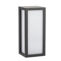 AUSSENWANDLEUCHTE Schwarz E27 Opal Diffusor IP54 - Schwarz, Metall (11/25/10.5cm) - CGC Europe