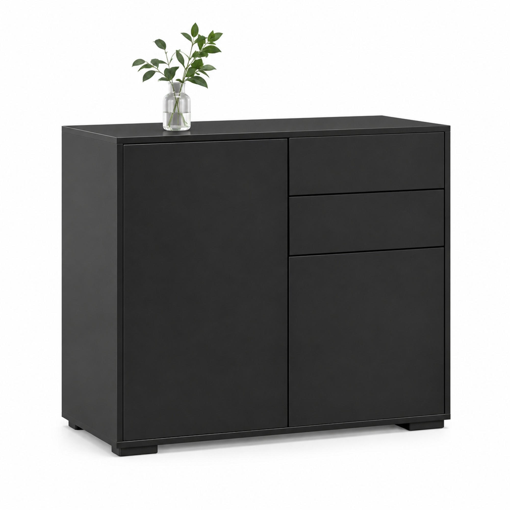 Ivmeu Sideboard Schwarz 79x74x36 cm