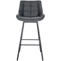 BARHOCKER 4er Set Visen Kunstleder Grau - Grau, Leder (49/105/56cm) - DELUKE