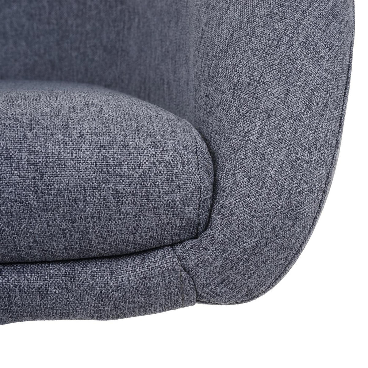 ESSZIMMERSTUHL gepolstert 90x59x60cm Sitzhöhe 45cm drehbar höhenverstellbar Stoff/Textil DunkelgrauLoungesessel - Dunkelgrau, Textil (59/90/60cm) - CHEFGASTRO