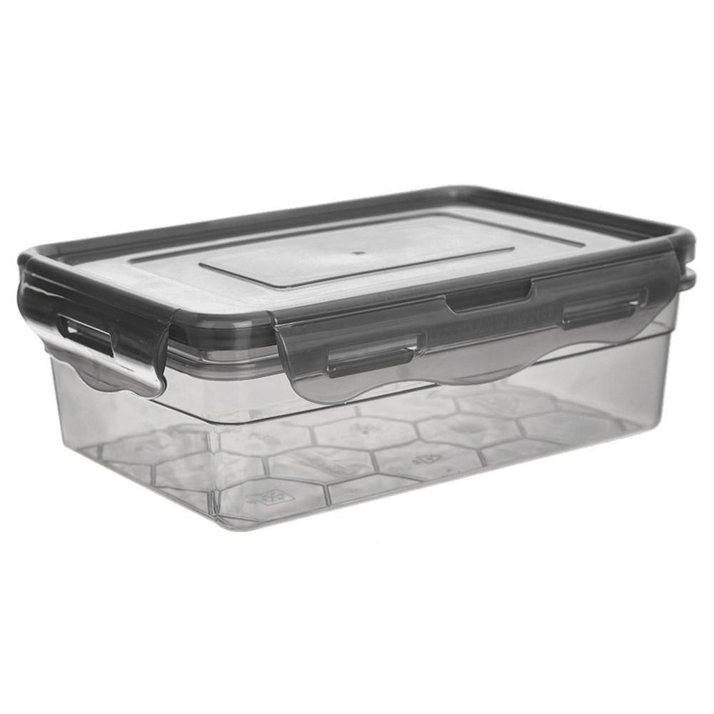 LEBENSMITTELBEHÄLTER Clip-Verschluss 850 ml Dunkelgrau - Dunkelgrau, Kunststoff (13/6.5/18.5cm) - Orion 