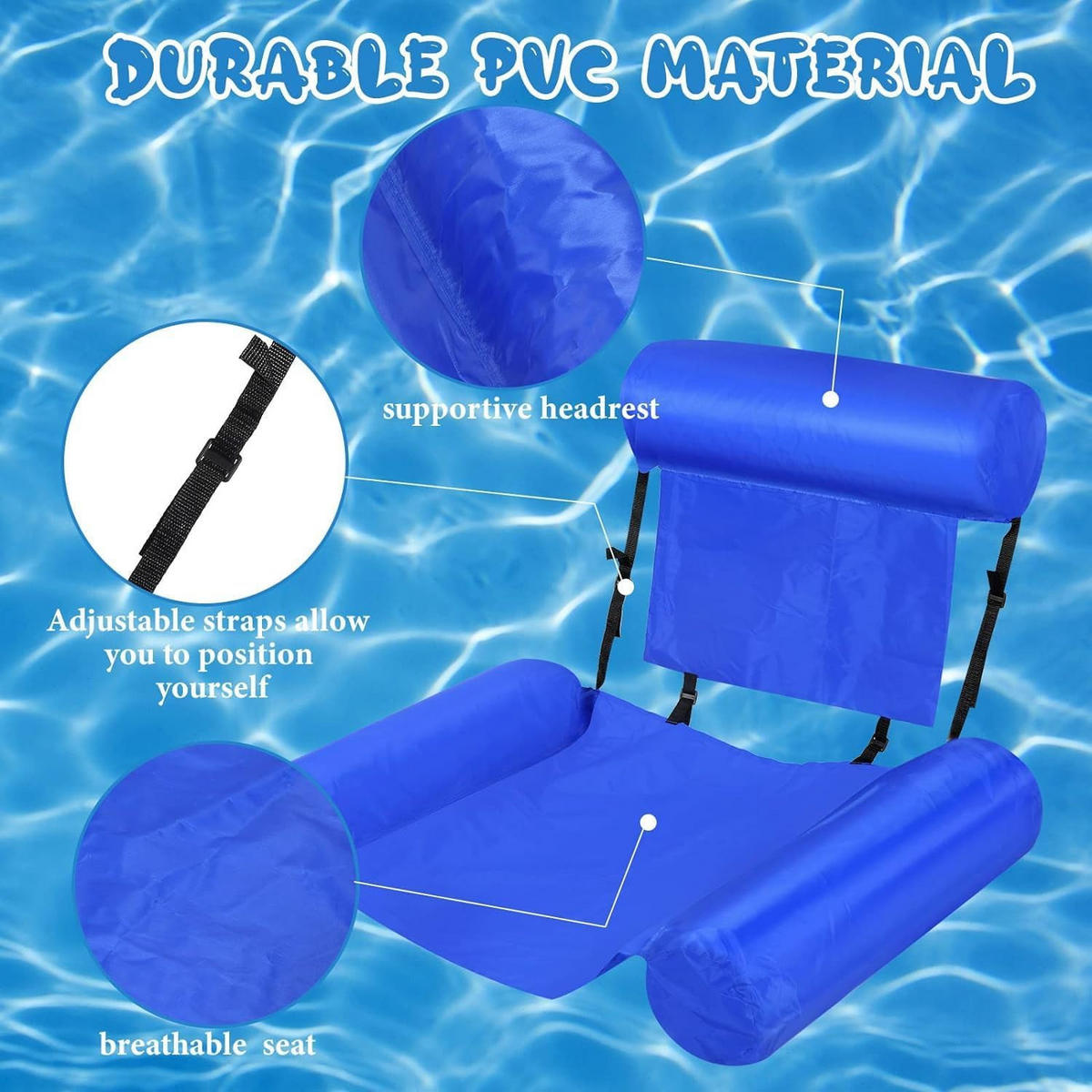 SCHWIMMSESSEL,DUNKELBLAU, 125 x 115 cm - Dunkelblau, Kunststoff (115/125cm) - Weltevree