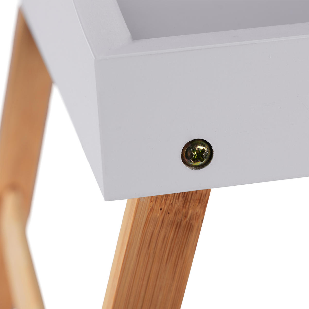 BETTTABLETT - Weiß, Holz/Holzwerkstoff - Relaxdays