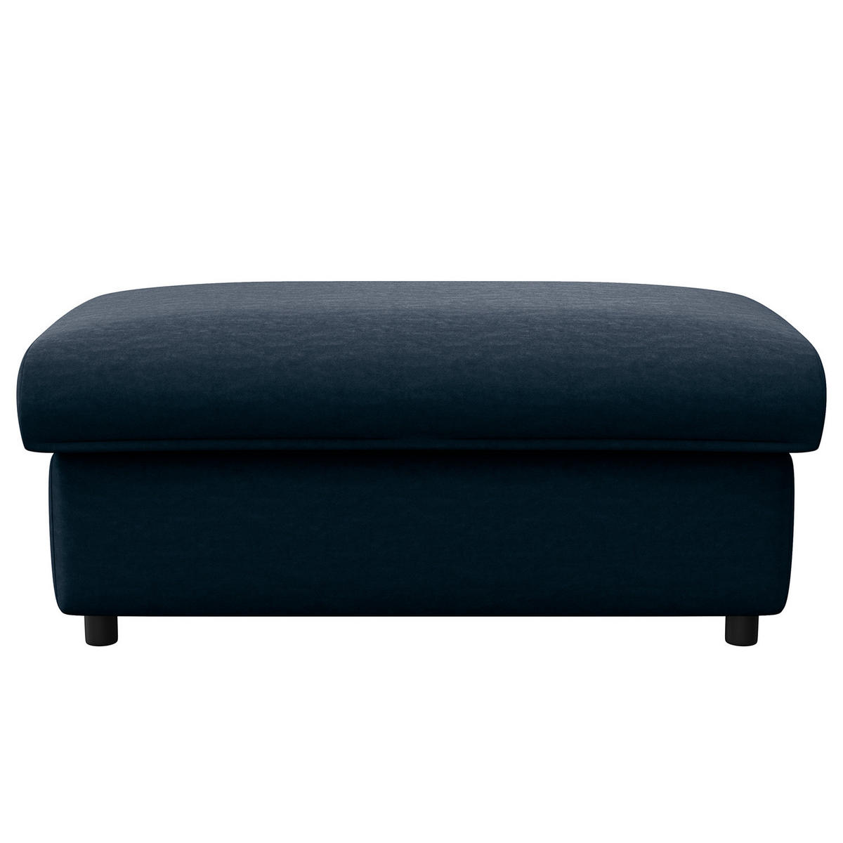 POLSTERHOCKER - Blau/Schwarz, Kunststoff/Textil (100/44/60cm) - home24