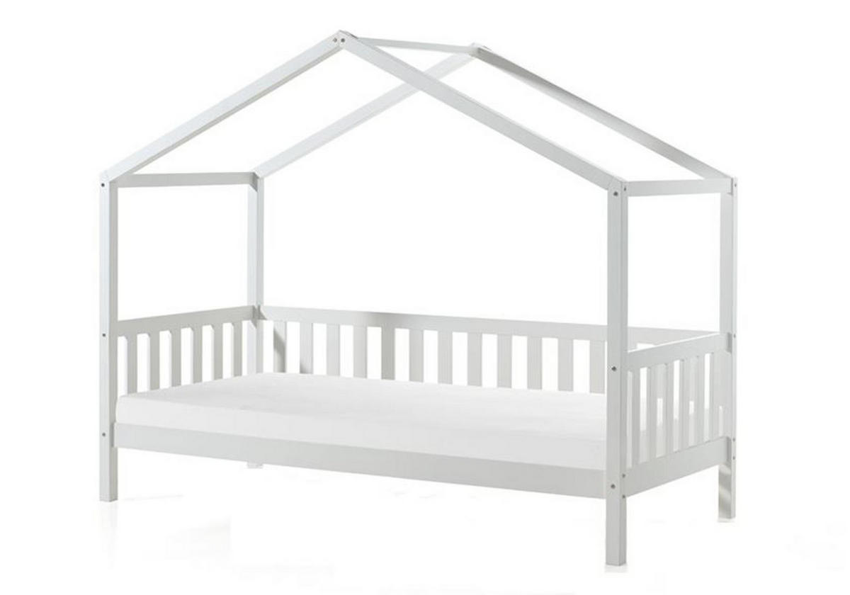 HAUSBETT Kapua 210x170x97 aus Massivholz in Weiß - Beige, Holz (90/200cm) - 58aufmkessel