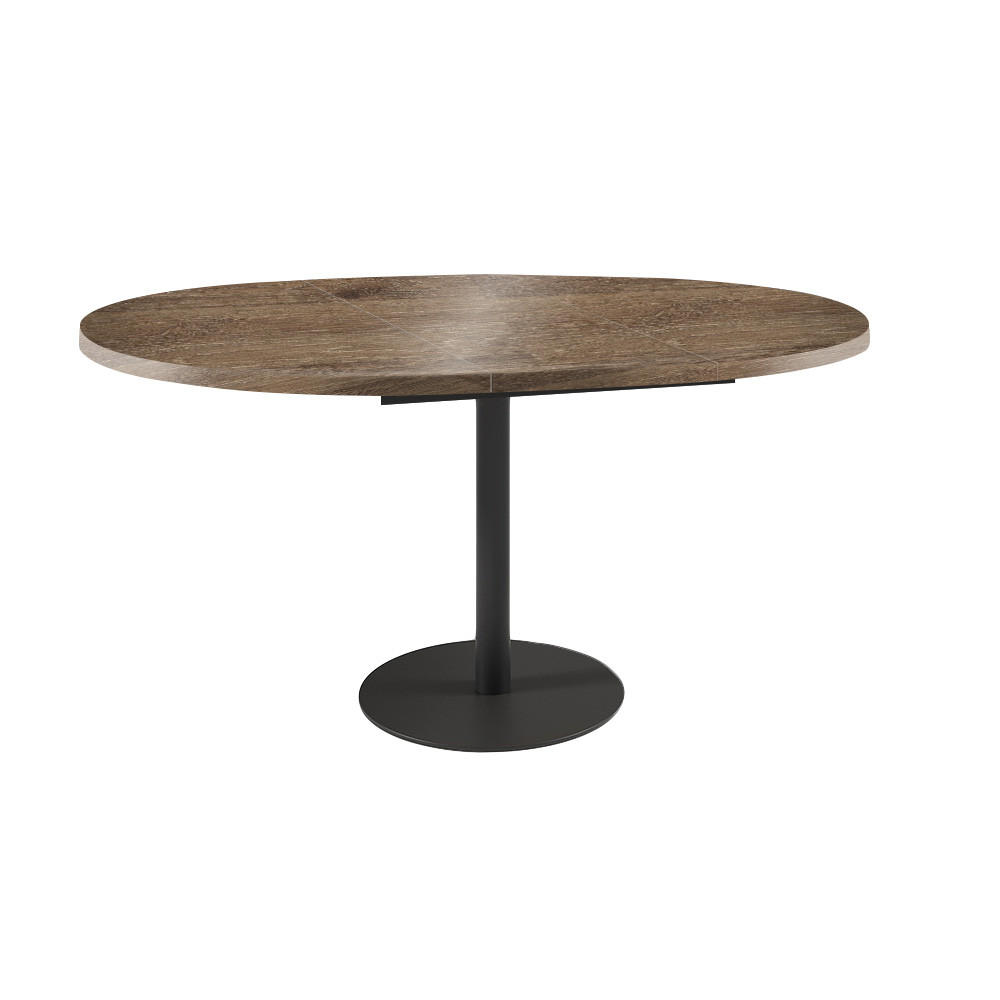 ESSTISCH Borte Davos Eiche Trüffelbraun / Schwarz 100/138 / 100 / 76cm - Trüffeleichefarben/Schwarz, Holz/Holzwerkstoff (100/100/76cm) - Feldmann-Wohnen