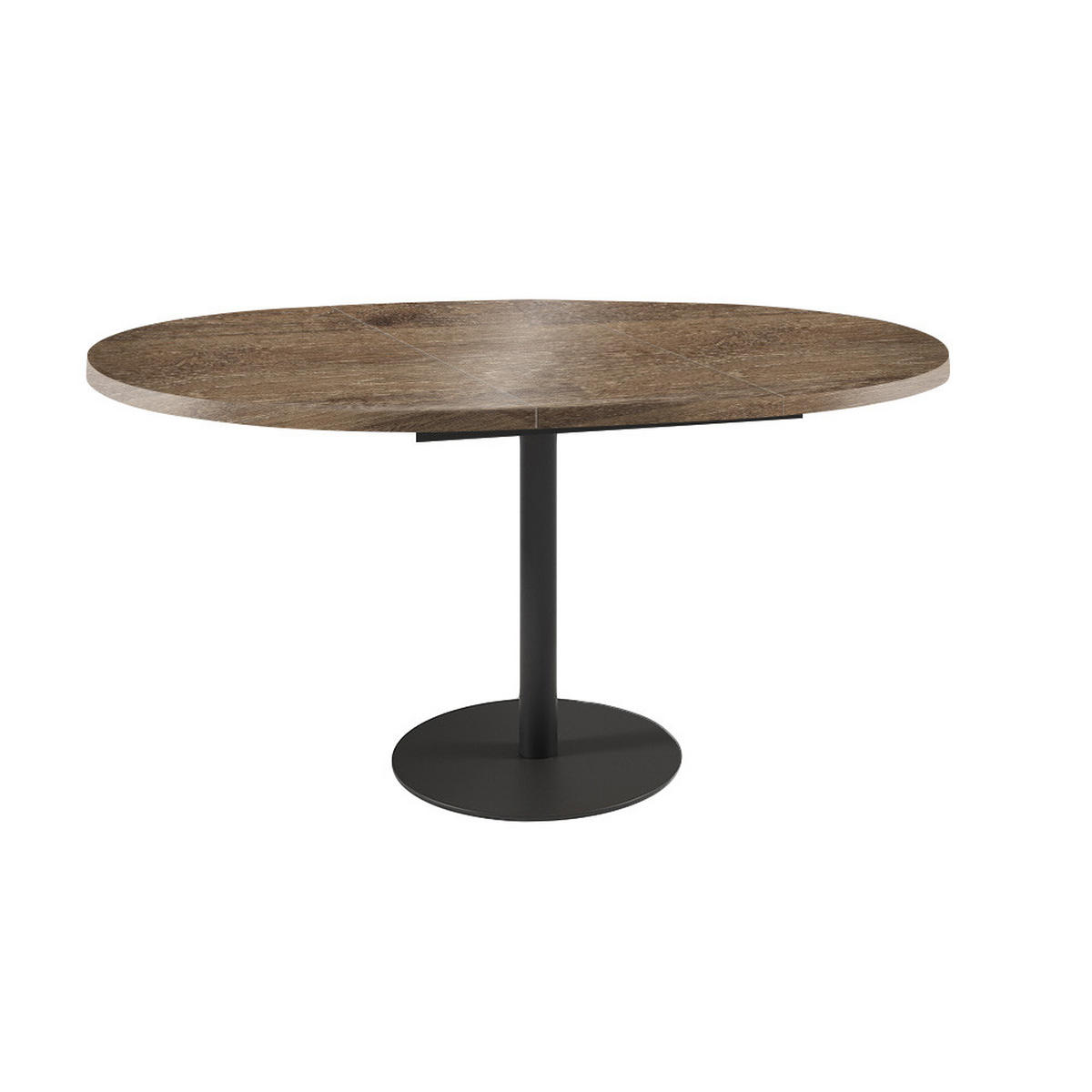 ESSTISCH Borte Davos Eiche Trüffelbraun / Schwarz 100/138 / 100 / 76cm - Trüffeleichefarben/Schwarz, Holz/Holzwerkstoff (100/100/76cm) - Feldmann-Wohnen