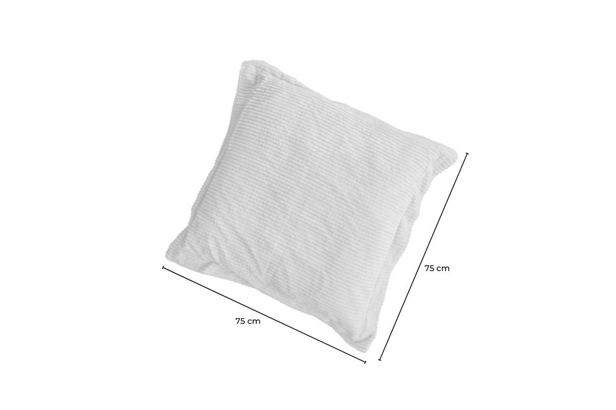 FLATTERKISSEN MADELINE Grau Cord - Grau, Textil (75/12cm) - KAWOLA