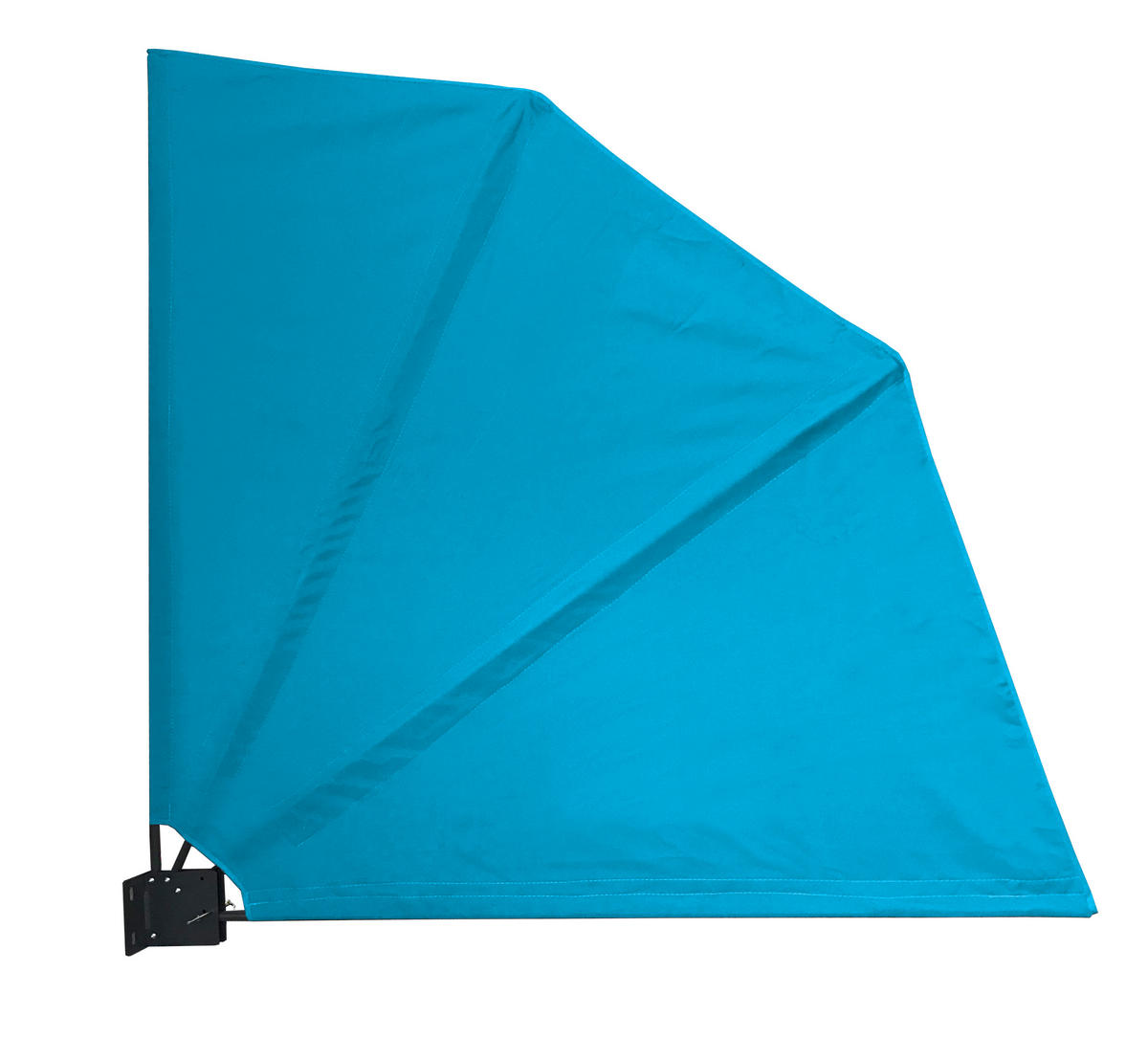 SICHTSCHUTZFÄCHER 140x140cm Horizon Blue mit Easy Mount Wandplatte - Türkis, Metall (2/140cm) - QUICK STAR