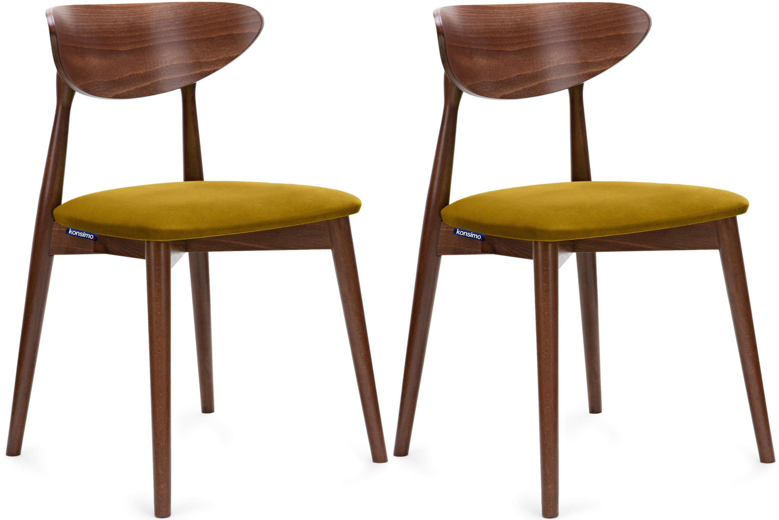 ESSZIMMERSTÜHLE RABI (2er-Set), honig / nussbaum mittel - Haselnussfarben/Honig, Holz/Buchenholz (47/79/45cm) - KONSIMO®