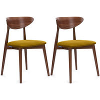 ESSZIMMERSTÜHLE RABI (2er-Set), honig / nussbaum mittel - Haselnussfarben/Honig, Holz/Buchenholz (47/79/45cm) - KONSIMO®