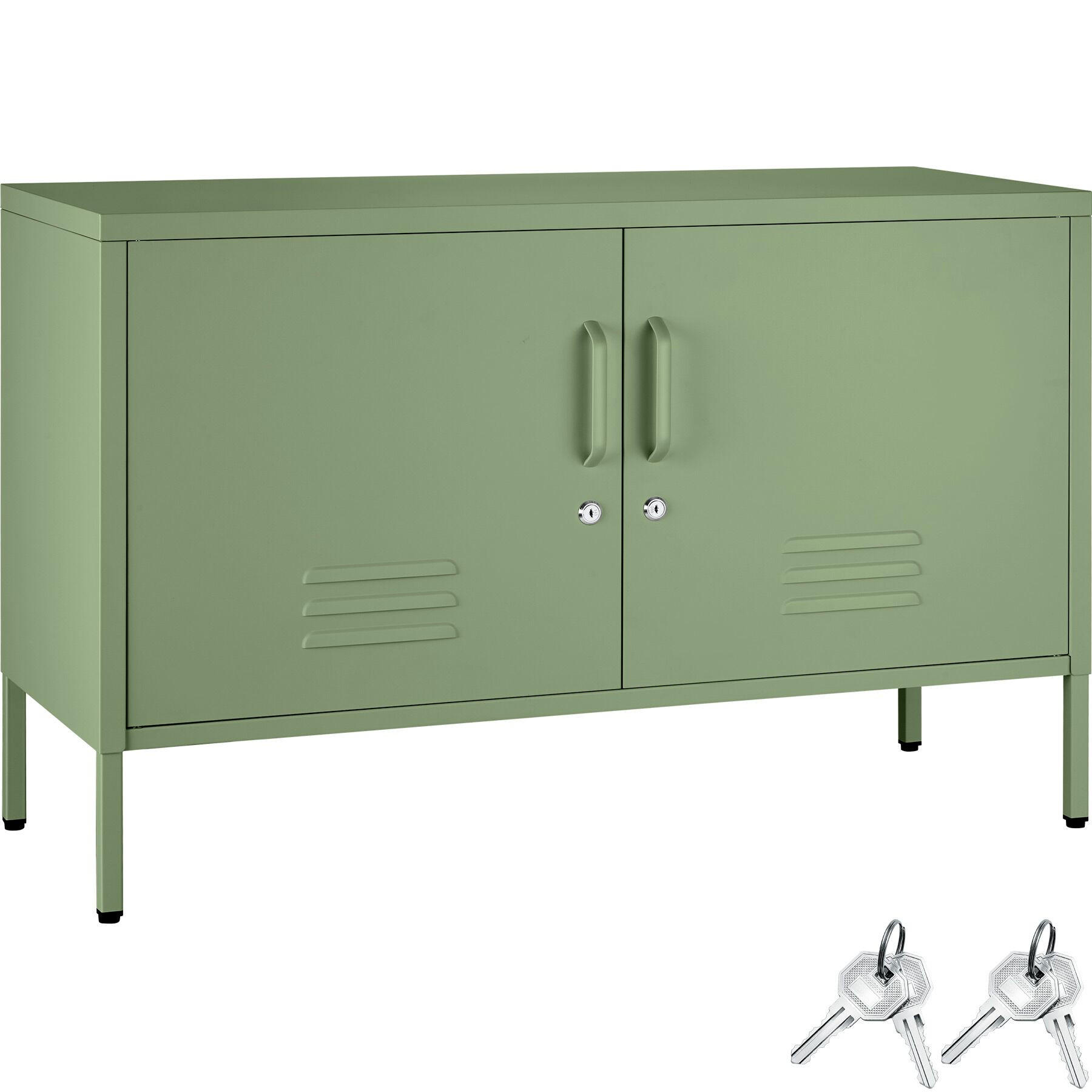 tectake Sideboard Salbeigrün 100x65x42.5 cm
