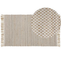 KURZFLOR-TEPPICH Zerdali 150/80 cm - Beige, Naturmaterialen (80/150cm) - Beliani