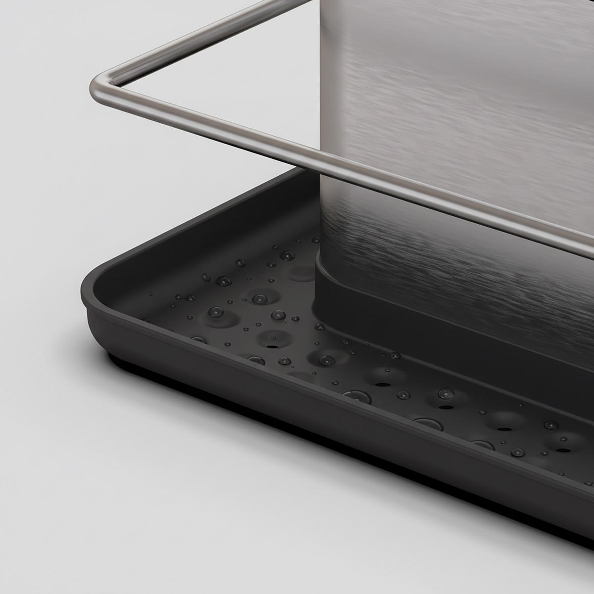 SPÜLBECKEN-ORGANIZER Set - Silberfarben, Kunststoff/Metall (21/19/12cm) - Relaxdays