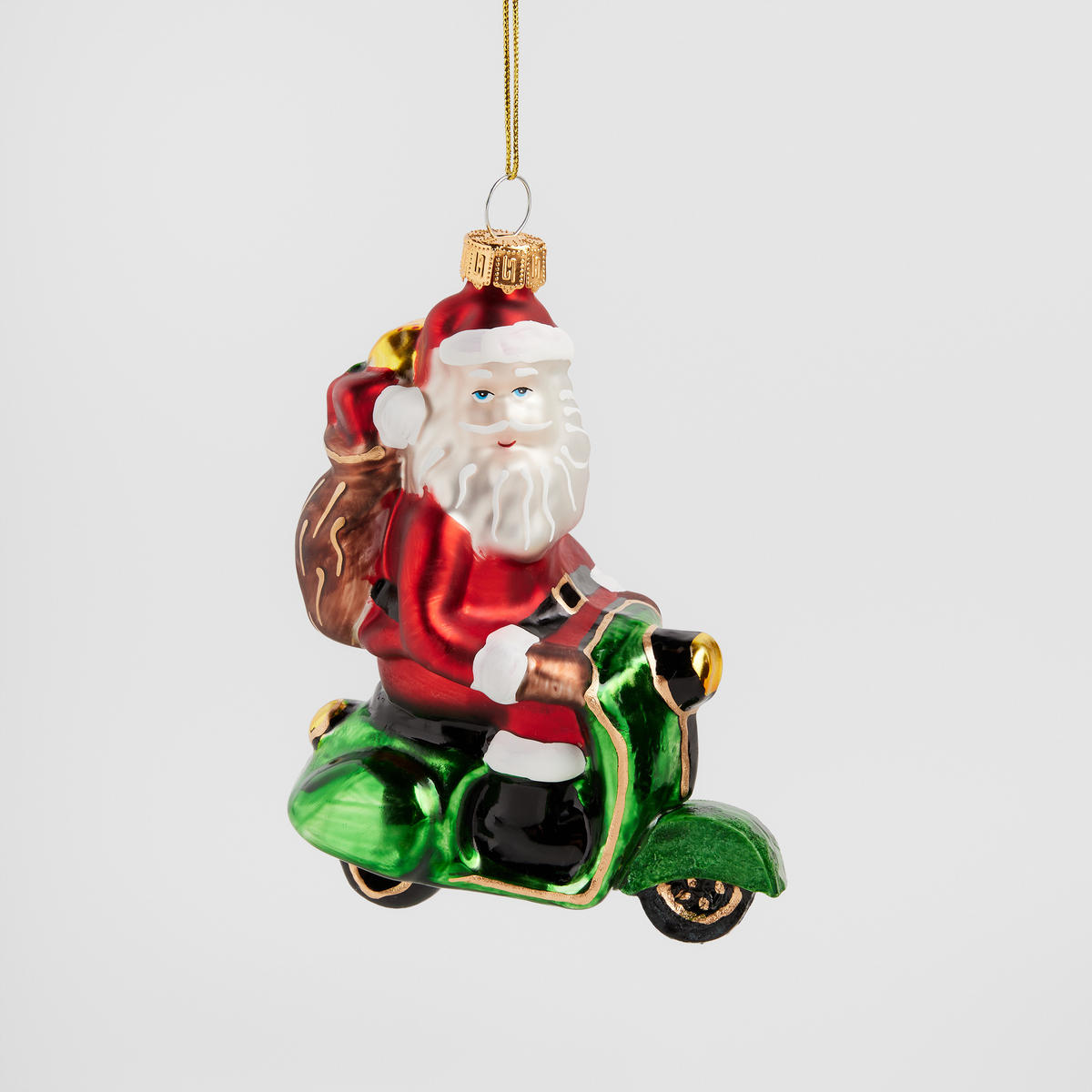 GLASKUGEL Roller, Mehrfarbig, 12.5 x 9 x 5 cm, Dekorative Weihnachtsdeko - Multicolor, Glas (9/12.5/5cm) - home&you