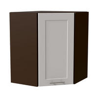 ECKHÄNGESCHRANK Oslo W10/60 Lava / Weiß Matt 60 / 60 / 72cm - Dunkelgrau/Weiß, Holz/Holzwerkstoff (60/72/60cm) - Feldmann-Wohnen