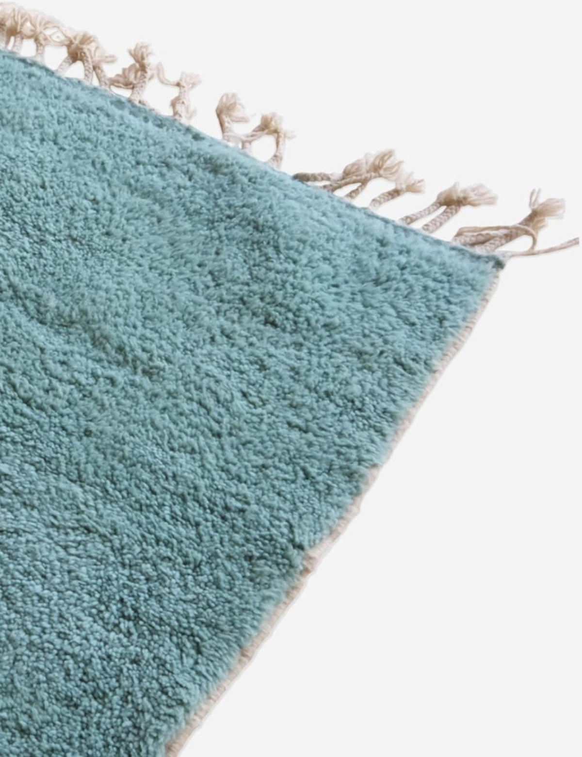 BERBERTEPPICH aus Marokko modern aus Wolle 200x 300 cm - Grün, Naturmaterialien (200/300cm) - AFK Living