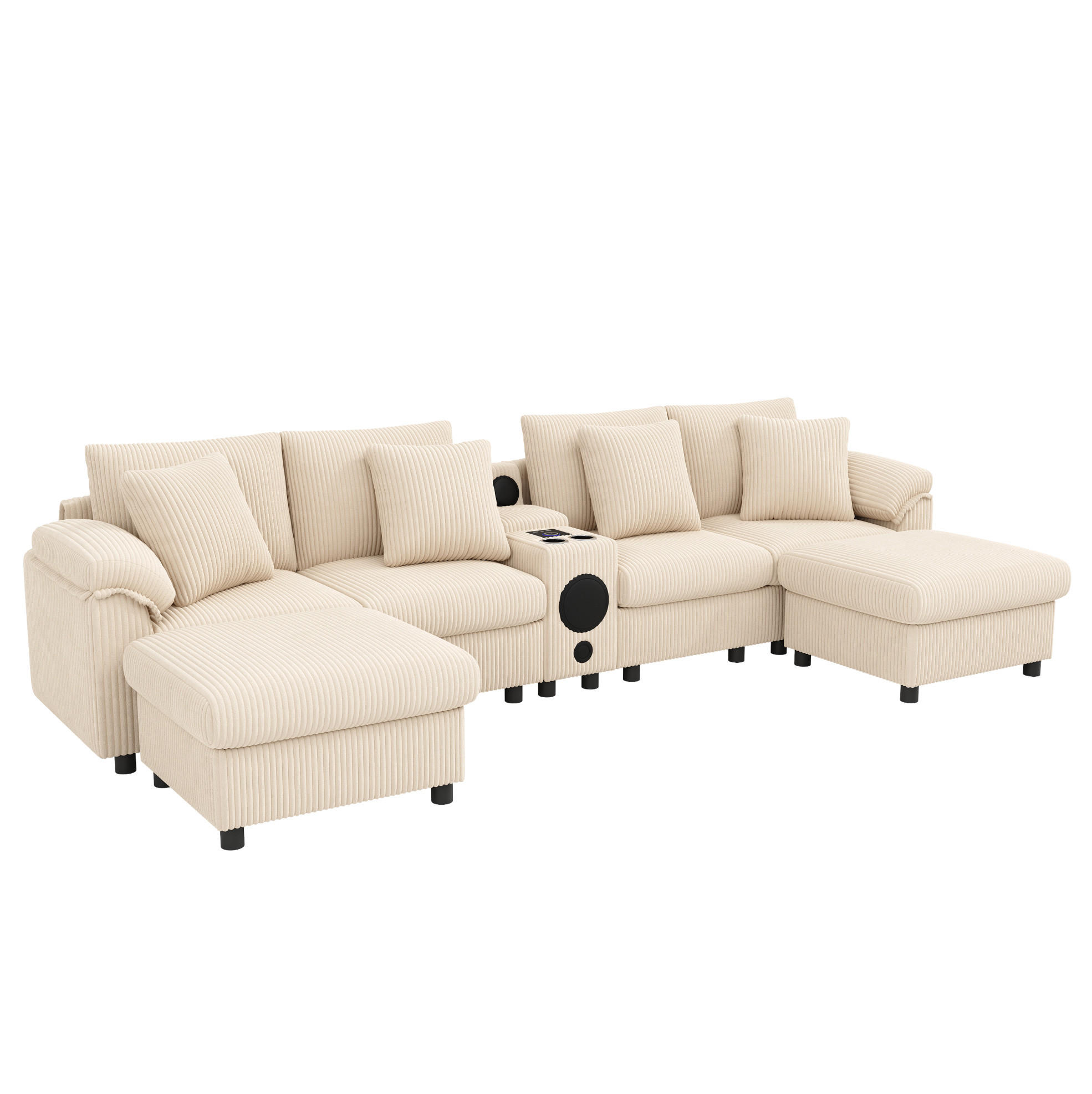 Meubliv Sofa Beige 144x84.5x315.5 cm