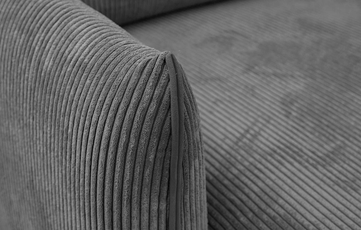 ECKSOFA TAUER 3-Sitzer, dunkelgrau - Dunkelgrau/Schwarz, Holzwerkstoff/Kunststoff (173/206cm) - Courtois Laville