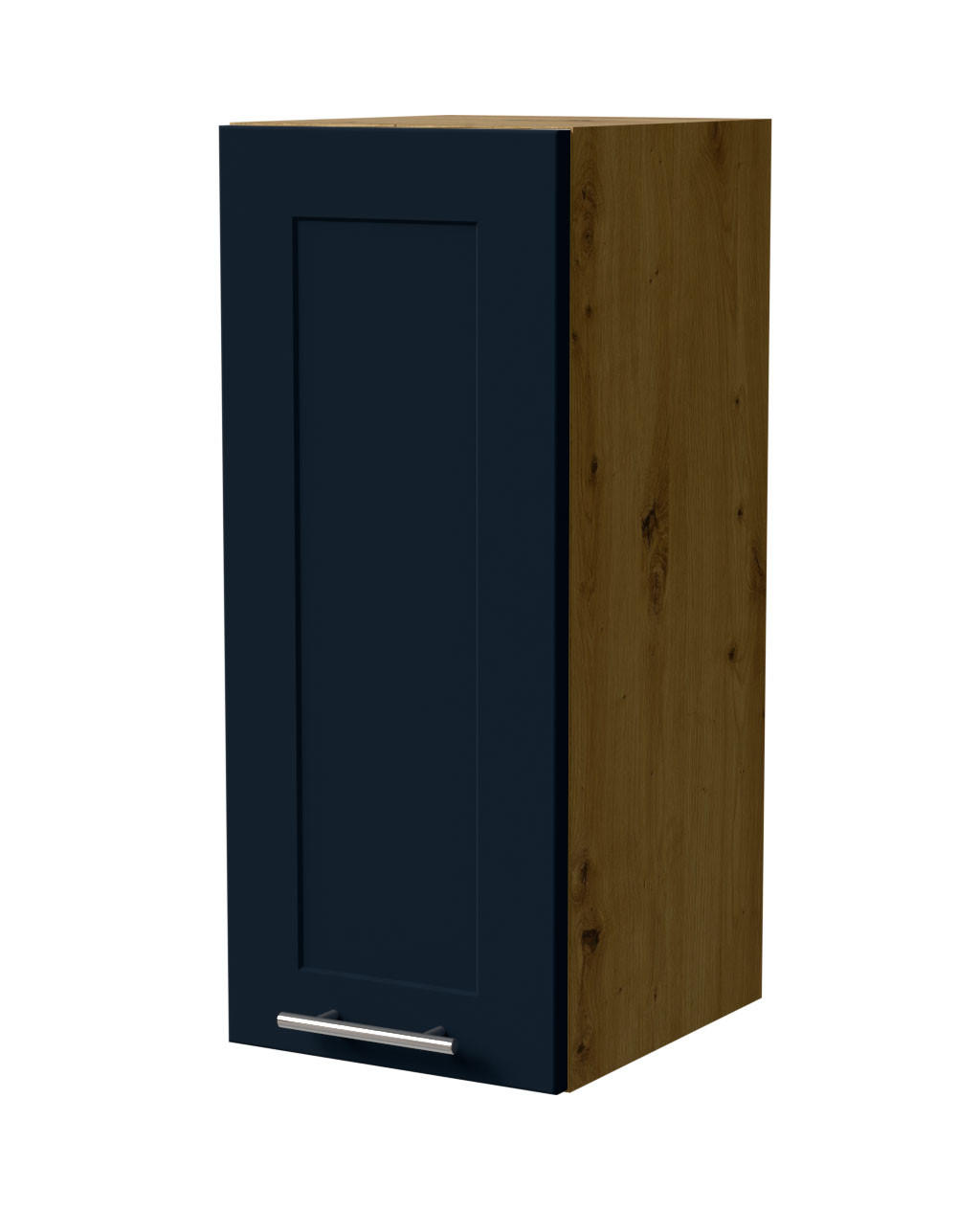 HÄNGESCHRANK Oslo W2/30 Eiche Artisan / Indigo Matt 30 / 32,5 / 72cm - Eiche Artisan/Dunkelblau, Holz/Holzwerkstoff (30/72/32.5cm) - Feldmann-Wohnen
