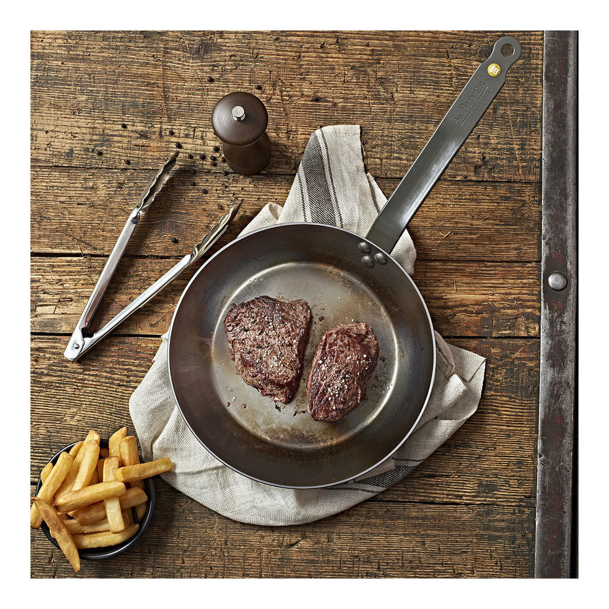 BRATPFANNE MINERAL B 26 cm - Silberfarben, Metall (26cm) - De Buyer