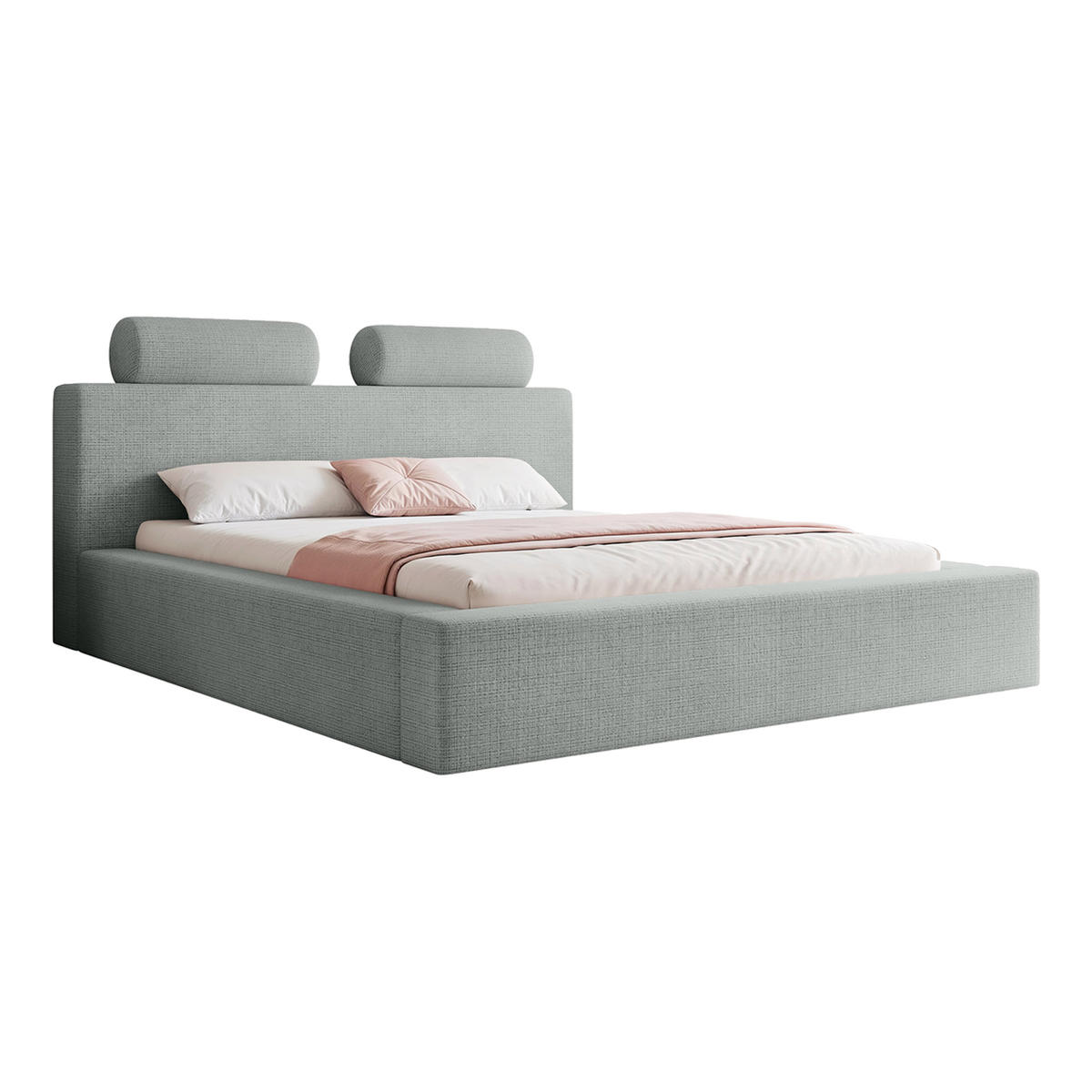 POLSTERBETT PELLIZZANO 140x200 cm, Dunkelgrau - Dunkelgrau, Textil (200/140cm) - Fedve